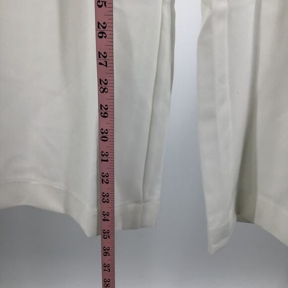 PINK RIPPLE SZ S White Culotte Crop Wide Leg High Rise Flat Front Pants NWT B97 - Picture 3 of 8